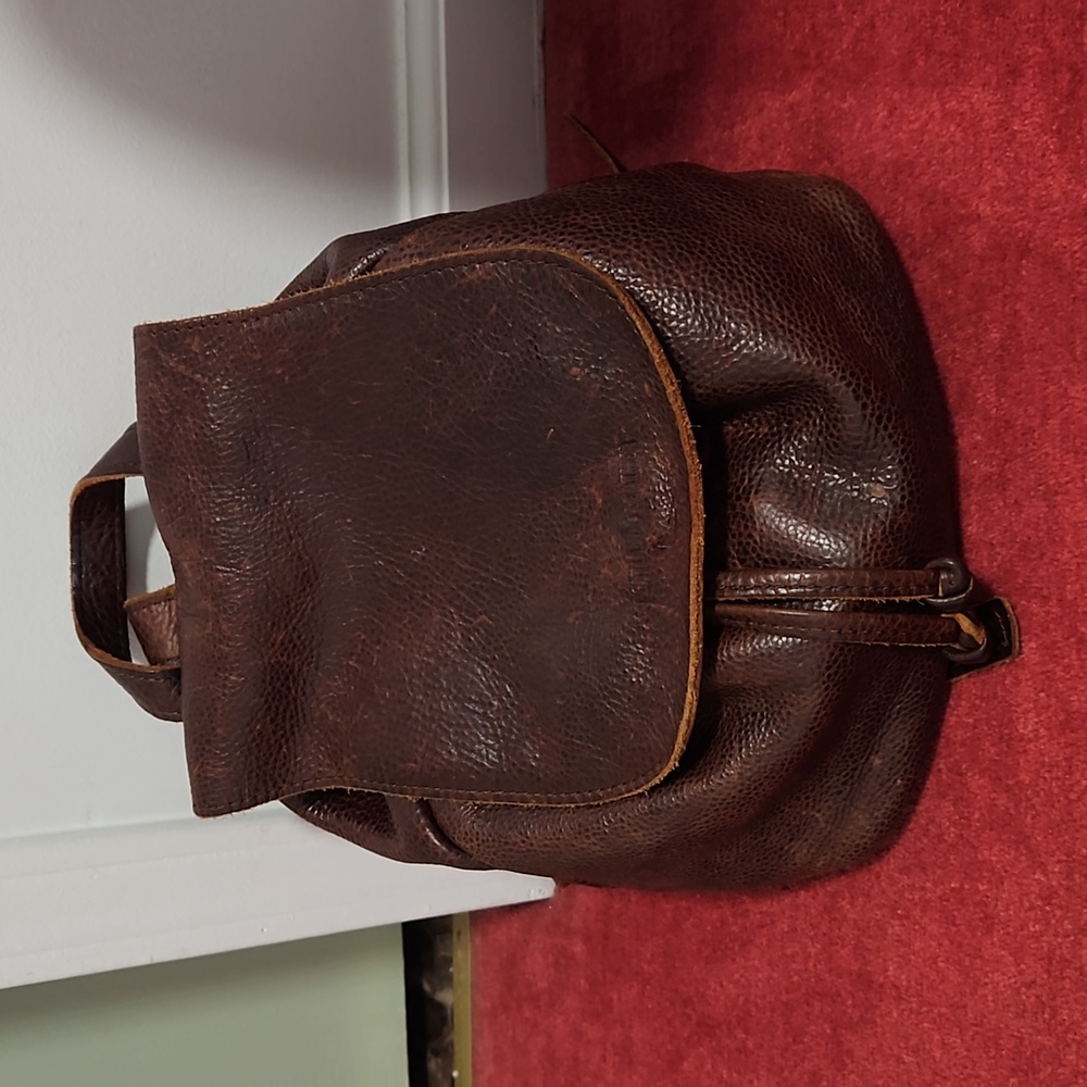 Portland leather goods backpack